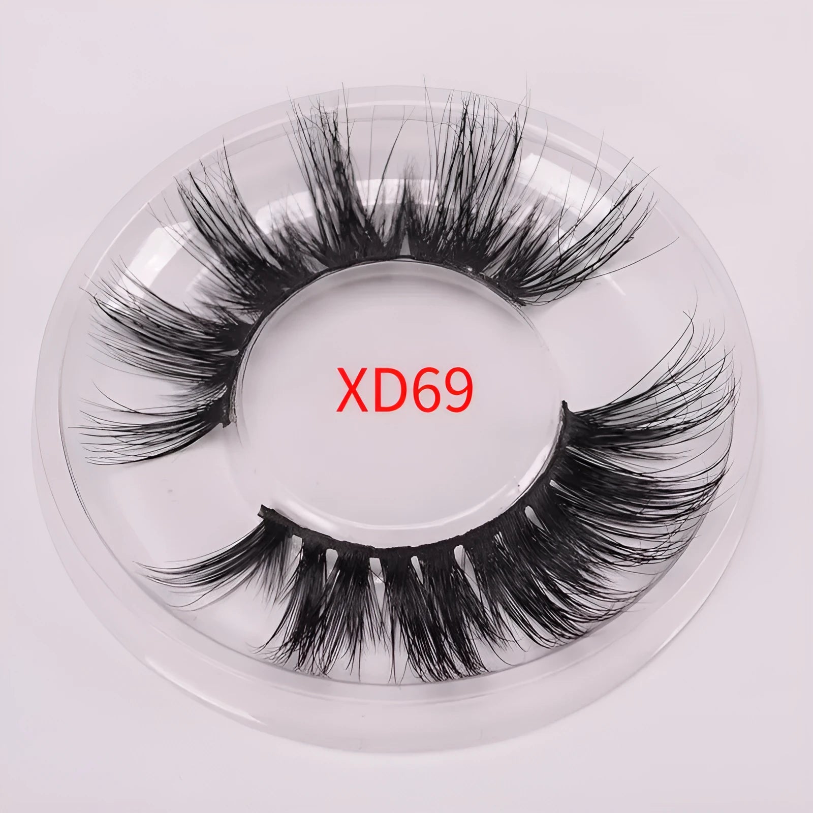 Handmade 5D mink false eyelashes set with storage cap and double-headed application brush