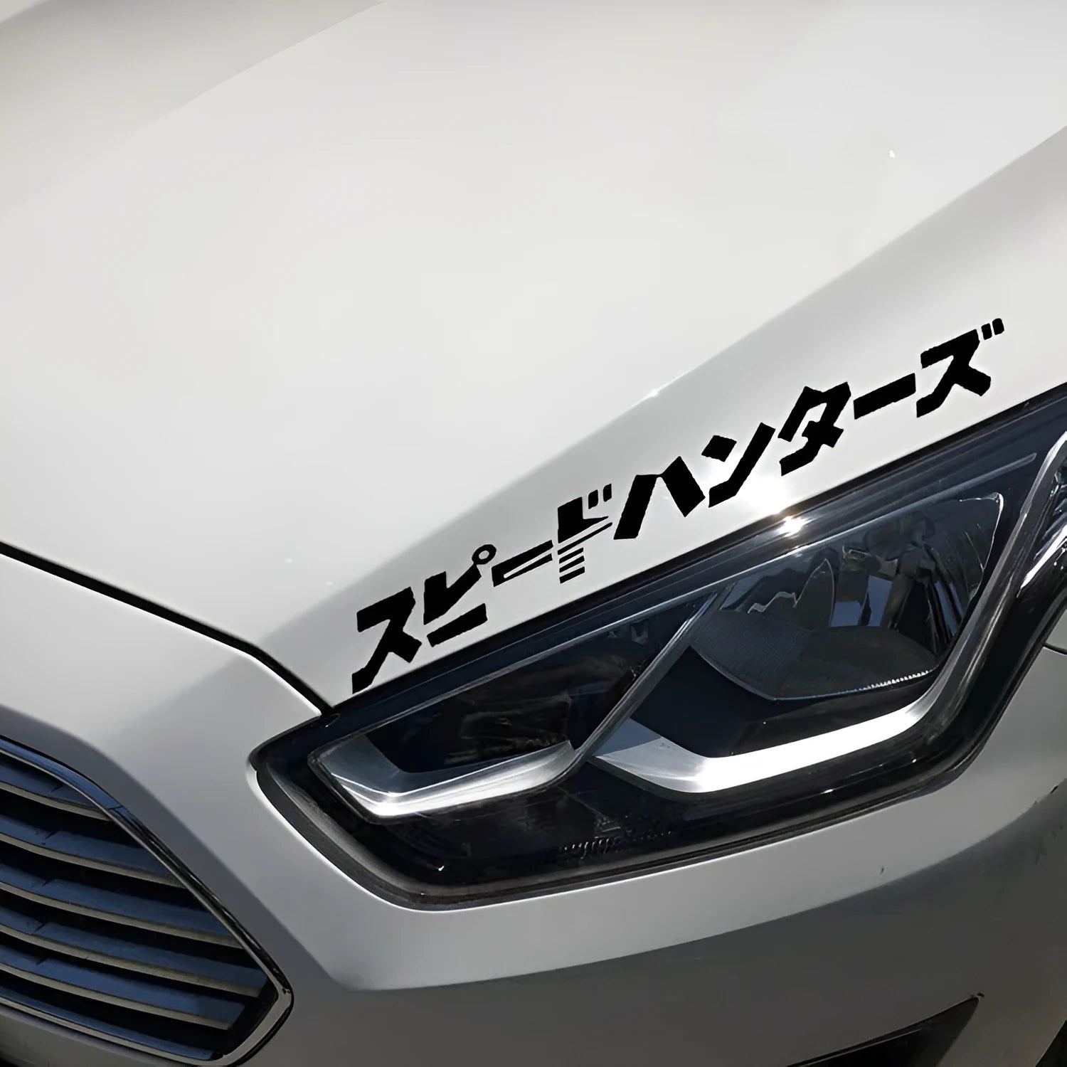 35x35cm Japanese reflective car sticker in black or white colours for vehicle application