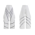 Men's trousers with three-dimensional cutting and metal striped rivet pleated details