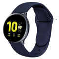 Silicone reverse buckle watch strap for Samsung Galaxy Active 2 in multiple colour options.