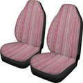 Cow spot leopard print retro car seat cover two-piece set on a car seat with polyester fibre filler.