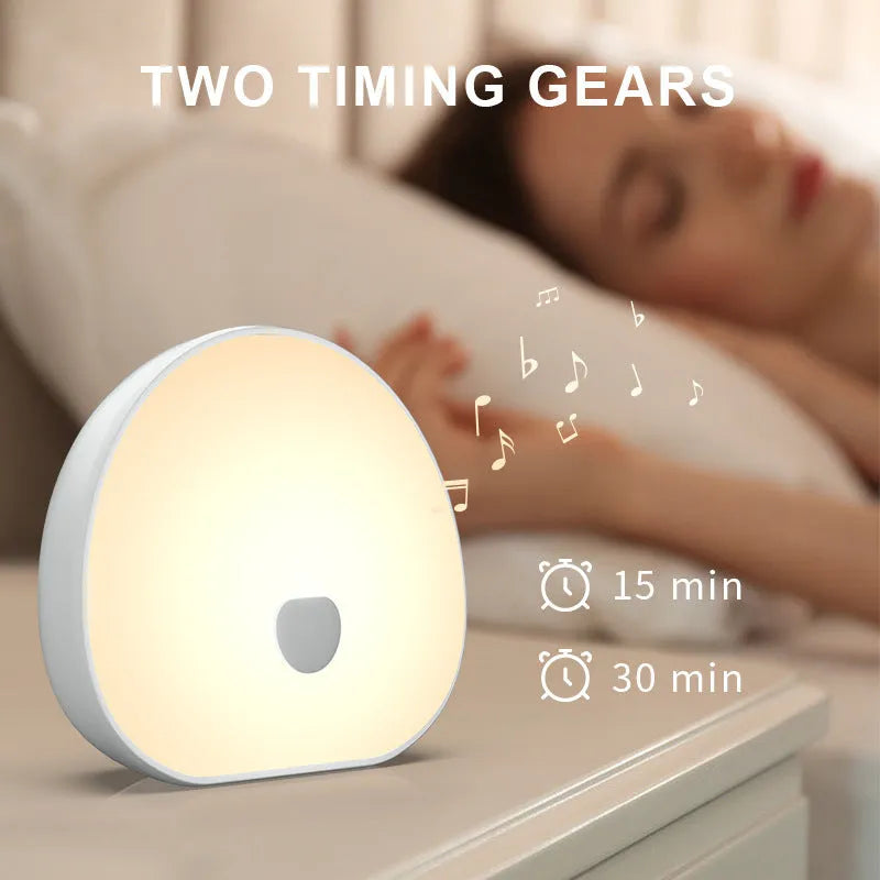 White rechargeable baby night feeding comforter with music function for soothing infants