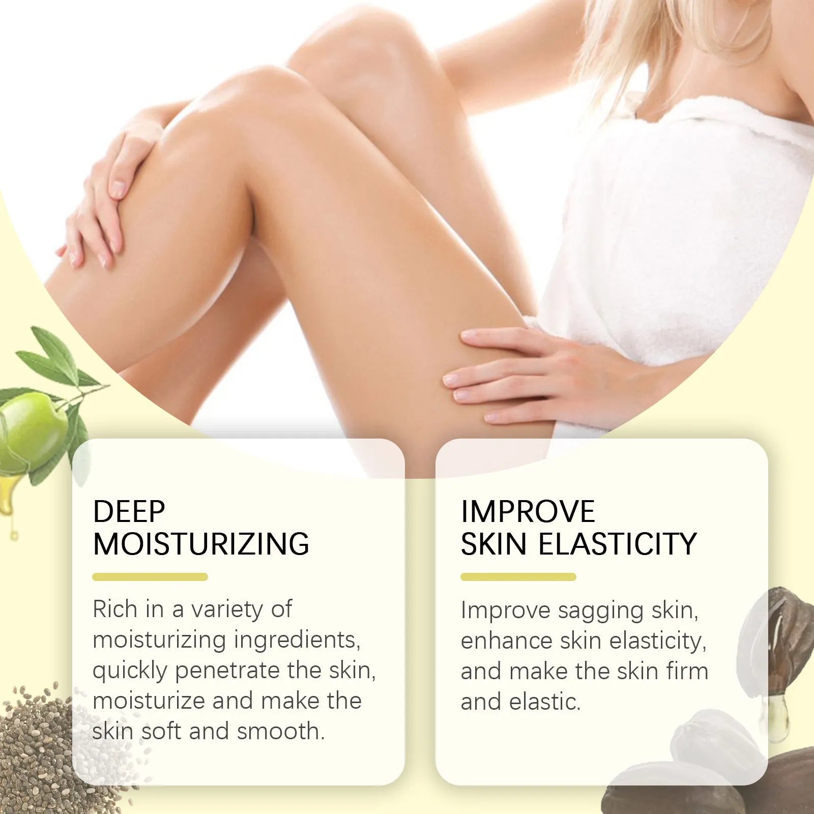 Nourishing and firming body care kit with skincare oil and moisturising cream