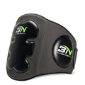 Sanda boxing chest protector target in dark grey, a thickened waist guard for training.