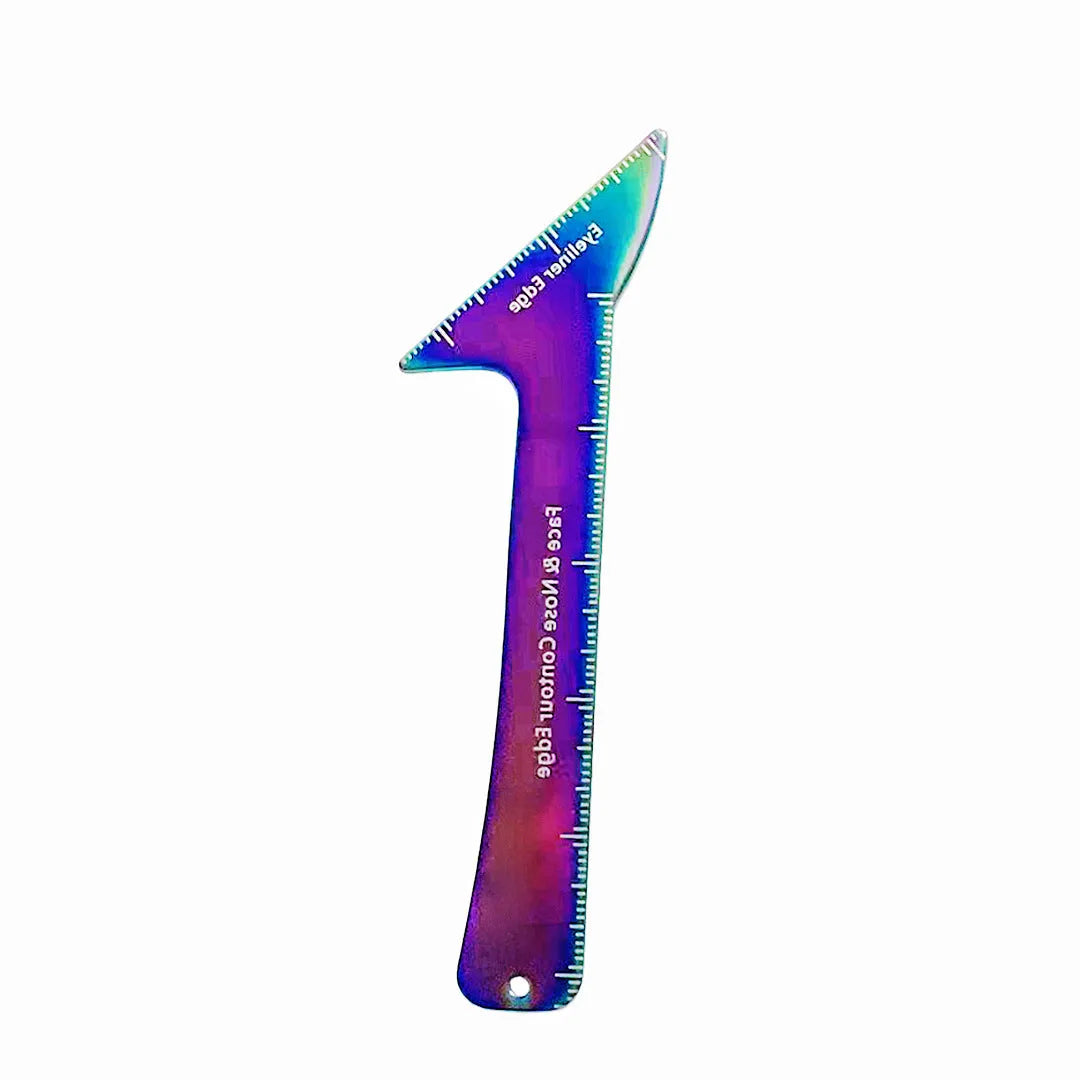 Reusable 3-in-1 angled eyeliner stencil tool for hooded eyes in LaserFX or Pink colour.