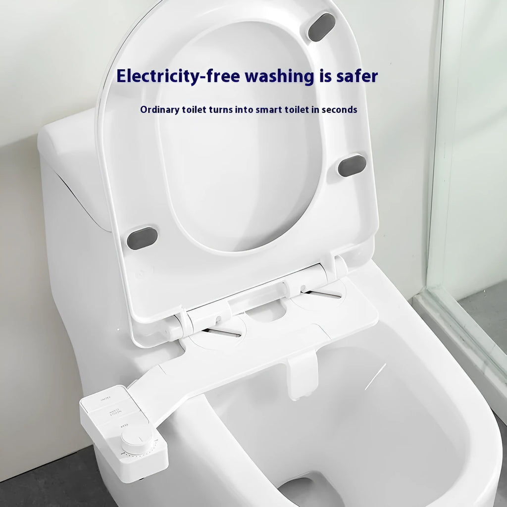 Bidet wash butt-lifting tool with split detachable ABS plastic construction in KB06 pure white