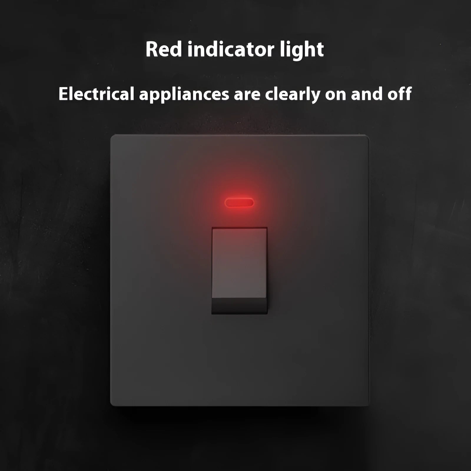 Gold illuminated double pole electrical switch for water heaters and air conditioners