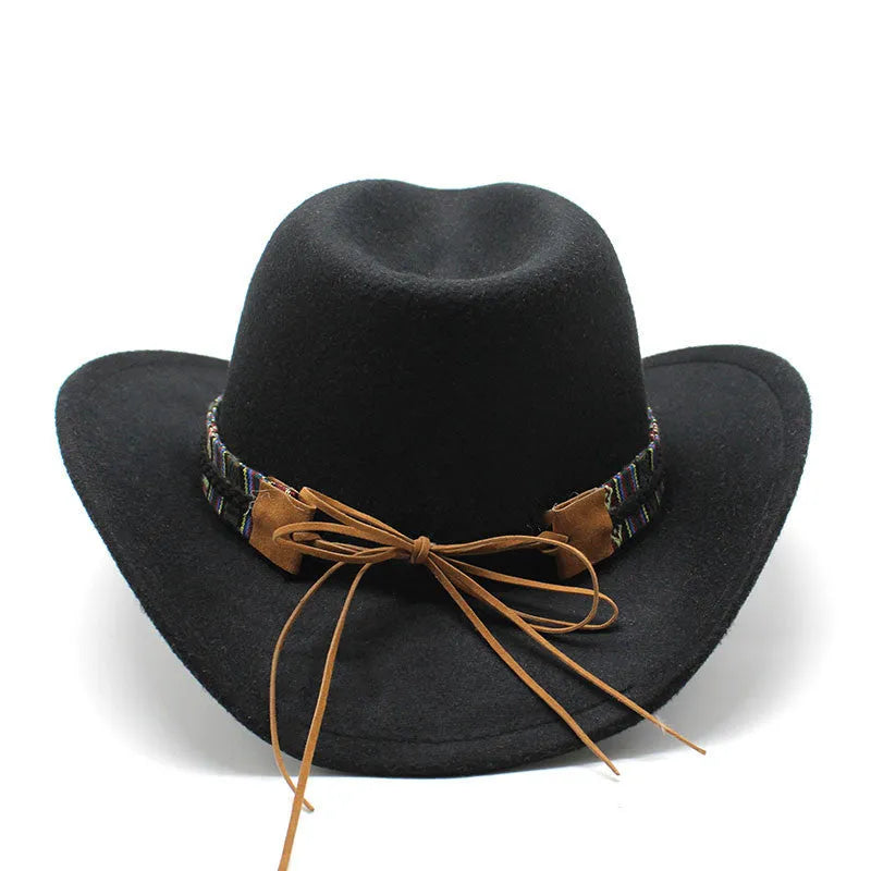 Western cowboy hat with bell crown in wool blend fabric available in multiple colours