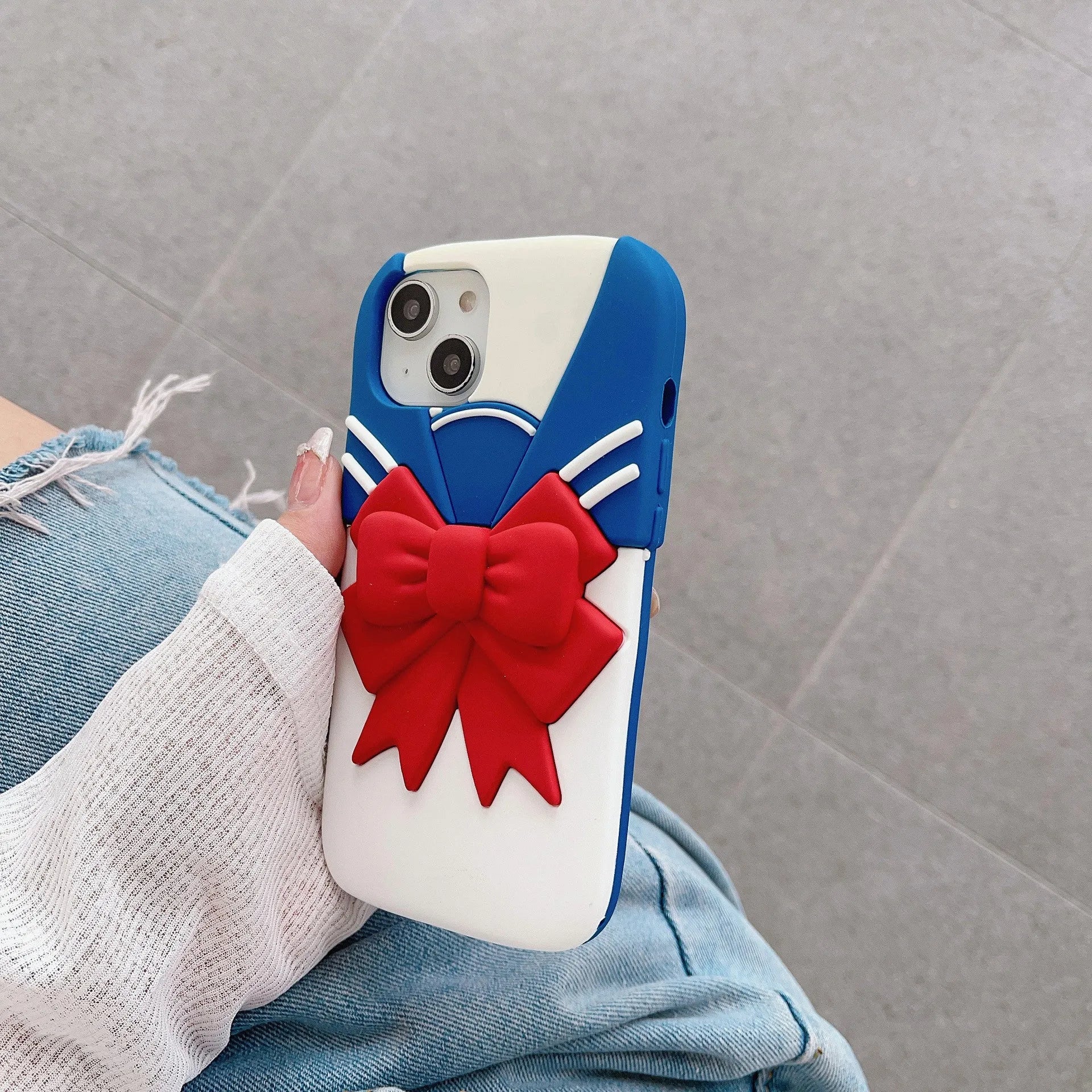 Cartoon clothes silicone phone case drop resistant for iPhone 11 12 13 14 Pro Max