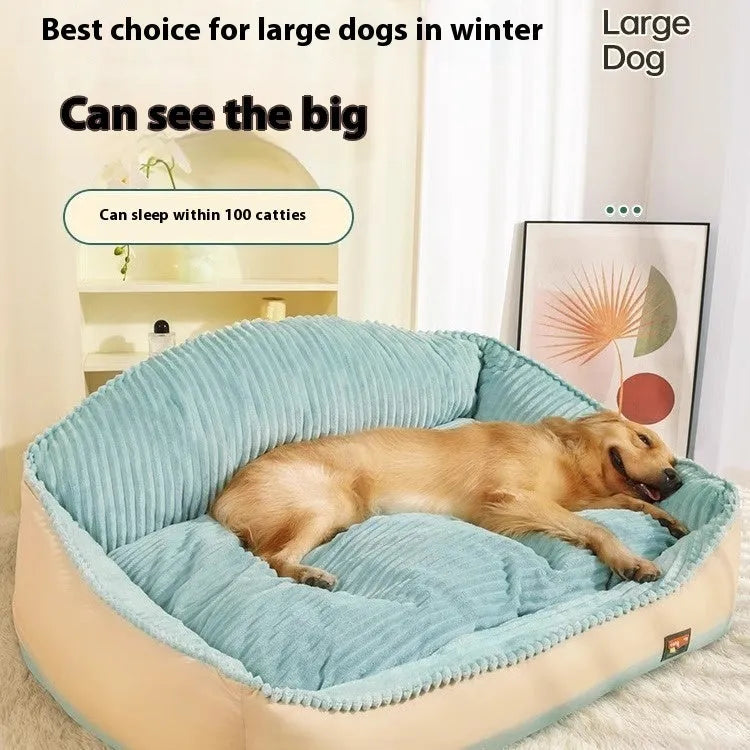 Morandi coloured washable pet sofa mat bed for dogs and cats with a removable cover.