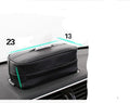Black synthetic leather hanging storage box with car pumping paper bag dimensions 230mm x 110mm x 90mm