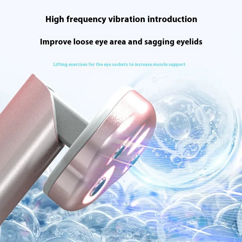 Cat's Paw eye massager in gradient pink with micro-current vibration and three gears.