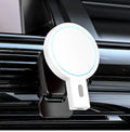 Black and white magnetic wireless charger with PD fast charging support