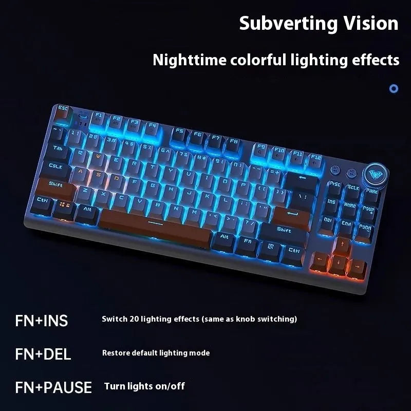 Wireless mechanical keyboard with side engraving and metal case in selected colour