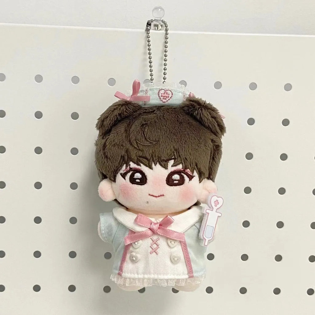 Little Nurse Suit cotton doll clothes designed for 10cm height dolls, small hand guard colour