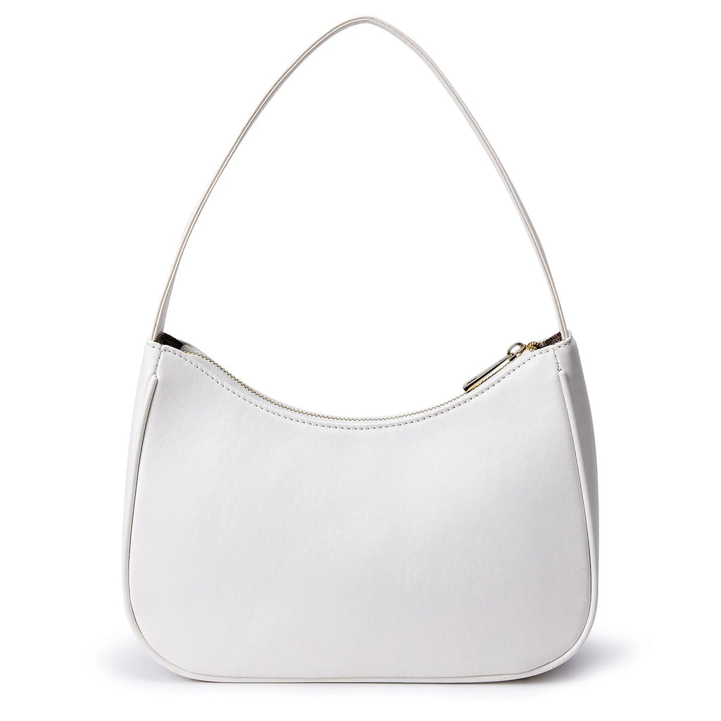 Simple retro waterproof PU shoulder bag shown in multiple colour options