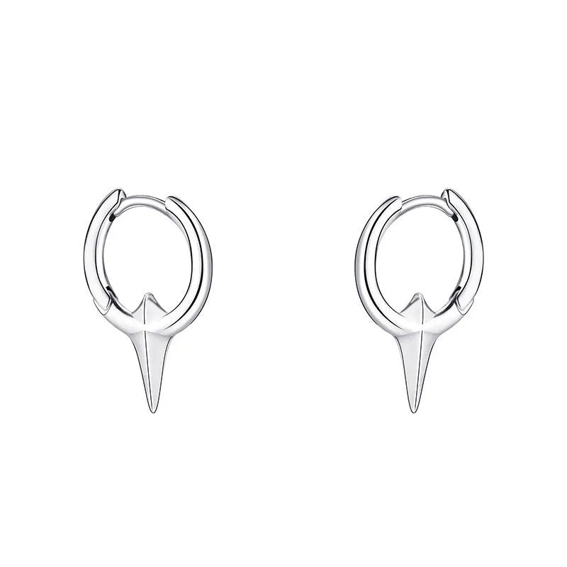 Geometric star ear clip women's earrings with electroplated platinum finish and minority-inspired design