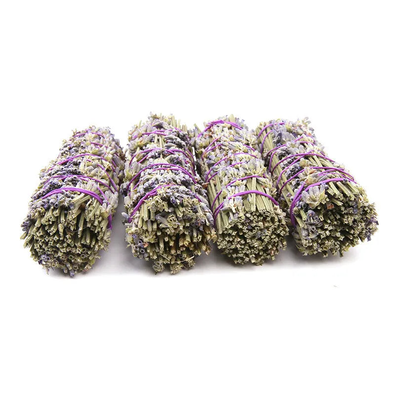 A 4-inch long natural dried flower aromatherapy stick with lavender fragrance.