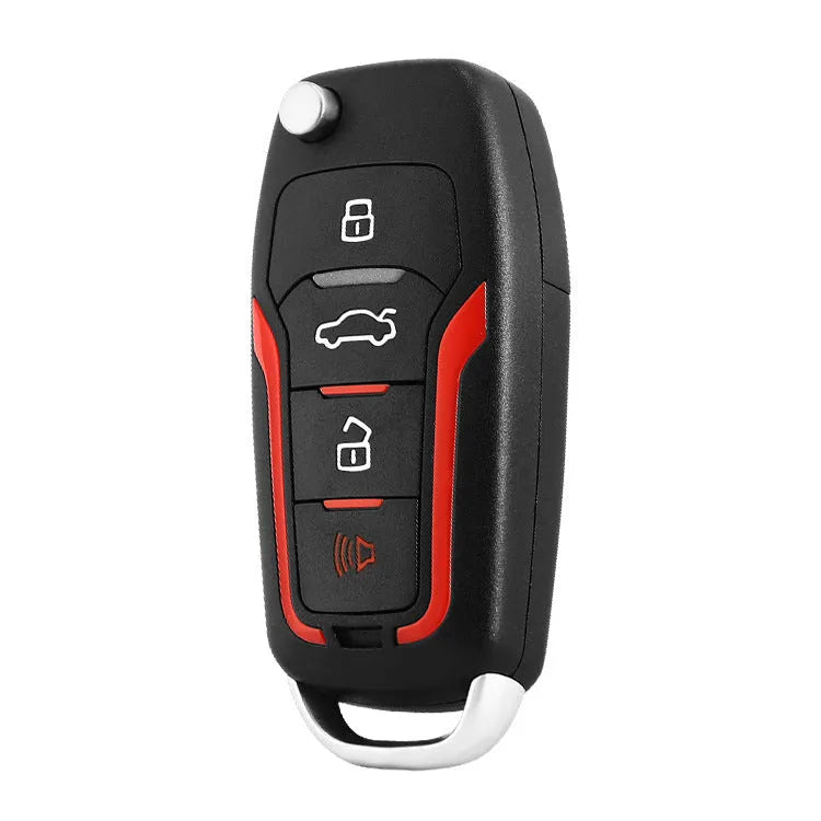 Red and black one-way remote car alarm system with GPS tracking and 3000m range