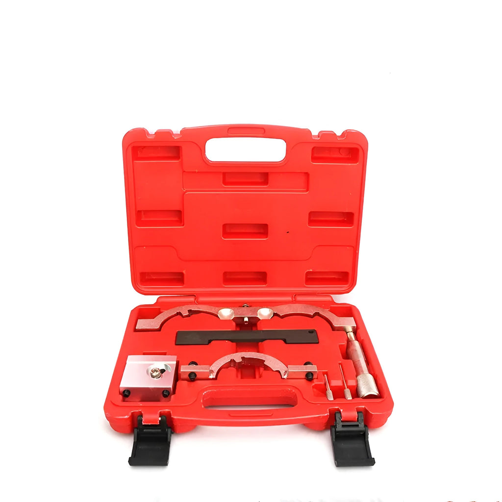 Red timing tool kit for 1.4T Opel Oncla LUJ engines with chrome-vanadium steel construction