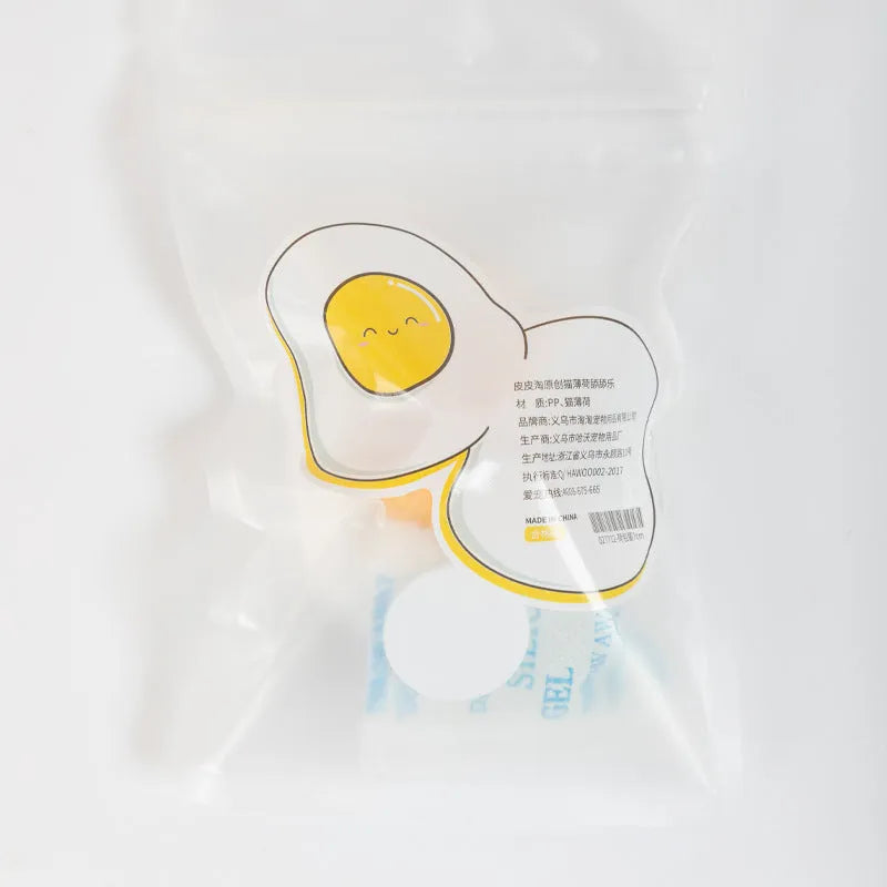 Natural catnip and silvervine interactive wall ball toy for cats in fried egg and poached egg shapes