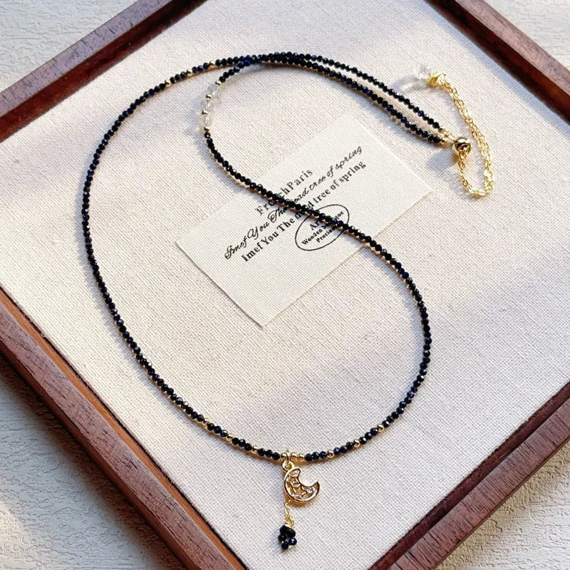 Blue and gold three-ring women's bracelet with sand stone cut beads showing manual processing texture details