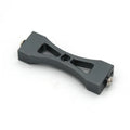 Set of grey alloy metal parts and black tyres for military remote control car model