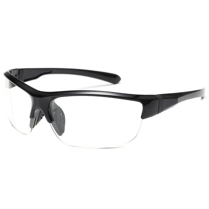 Men's semi-frameless sports sunglasses for cycling with windproof design in various colour configurations