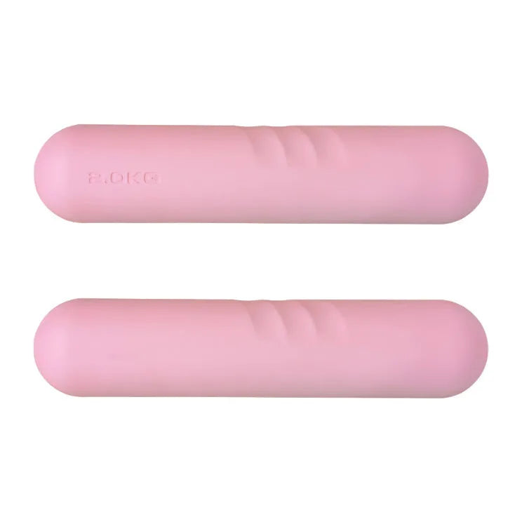 Silicone edging hand-drawn dumbbell stick in various colours and weight options for fitness training
