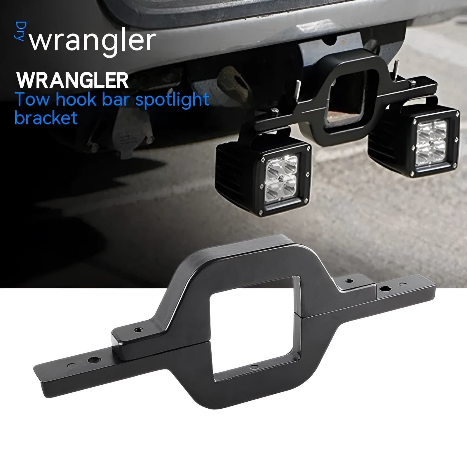 Black aluminium alloy LED reverse lamp bracket for Wrangler Jeep off-road vehicles