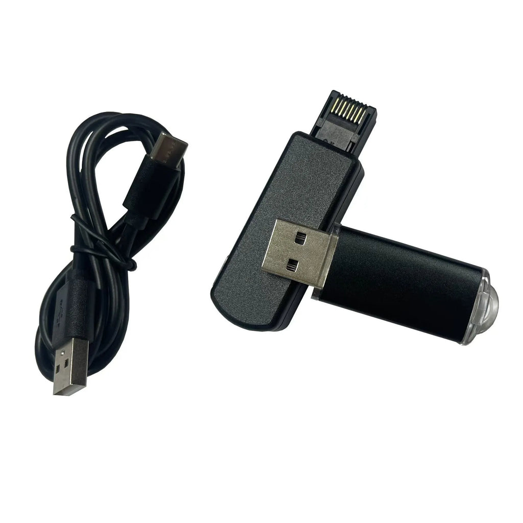 Black JB Tool USB adapter for PlayStation 4 with Ethernet port, shown with data cable.