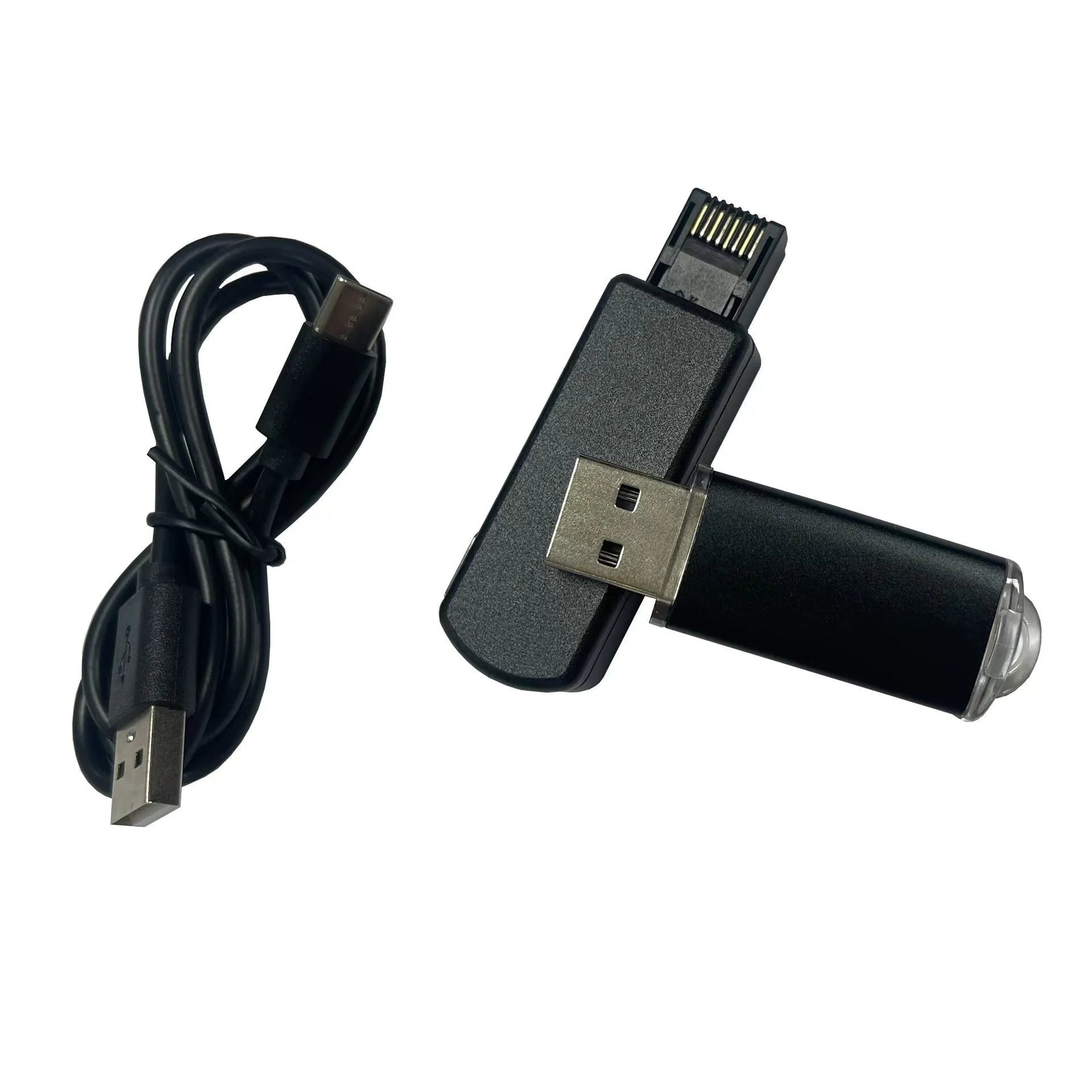 Black JB Tool USB adapter for PlayStation 4 with Ethernet port, shown with data cable.
