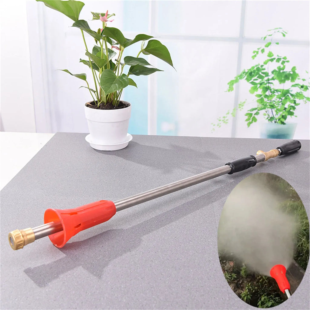 Submachine gun style high-pressure agricultural spray gun with adjustable nozzle