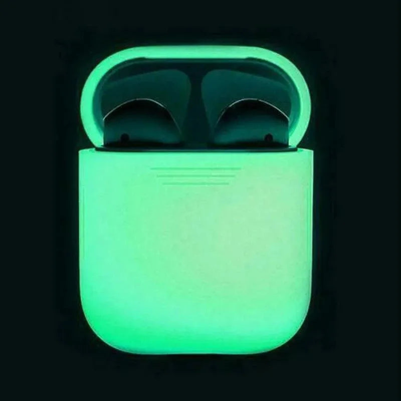 Luminous silicone flip-type protective case for Apple AirPods wireless earphones