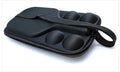 Black pickleball shoulder storage bag with double straps showing one paddle and four balls inside.
