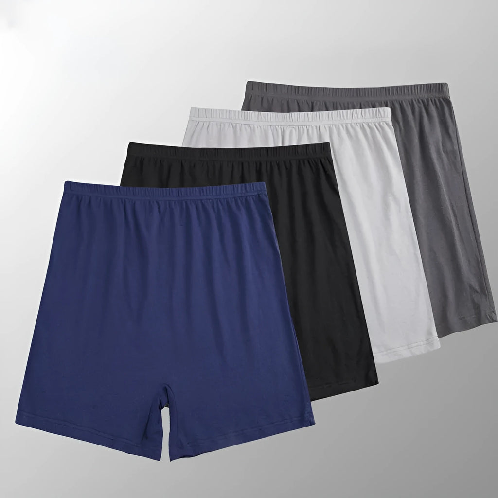 Men's solid colour modal boxer shorts on a white background, showing high waistband.