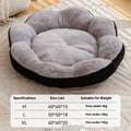 Rabbit plush cat bed with round nest design and detachable washable cover