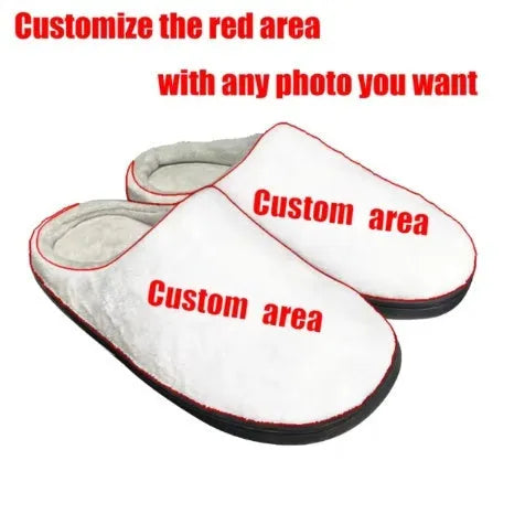 Colourful pattern-printed cotton flannel slippers with a TPR rubber sole.