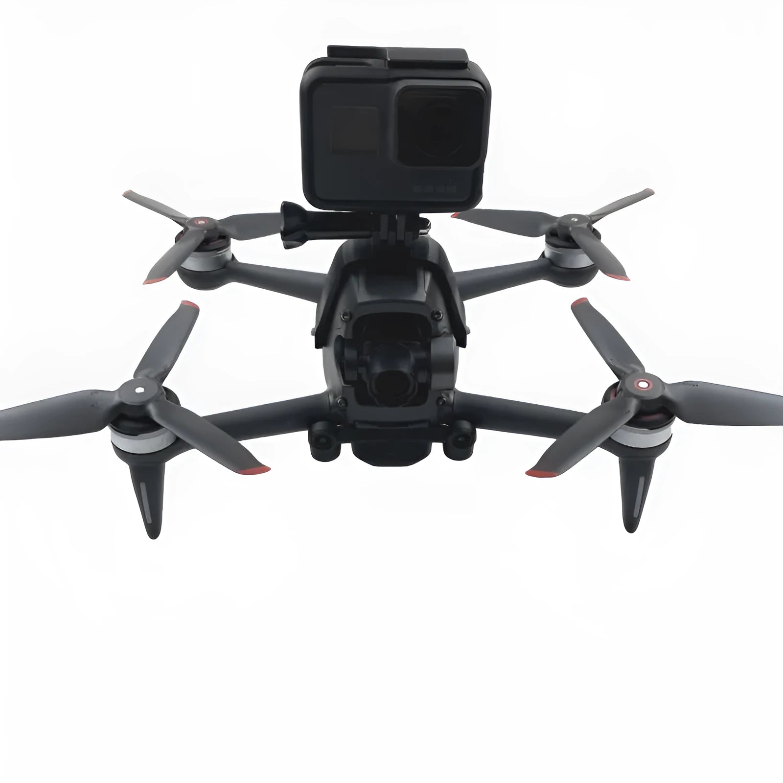 3D printed FPV drone expansion bracket for mounting GoPro action cameras with sponge protection