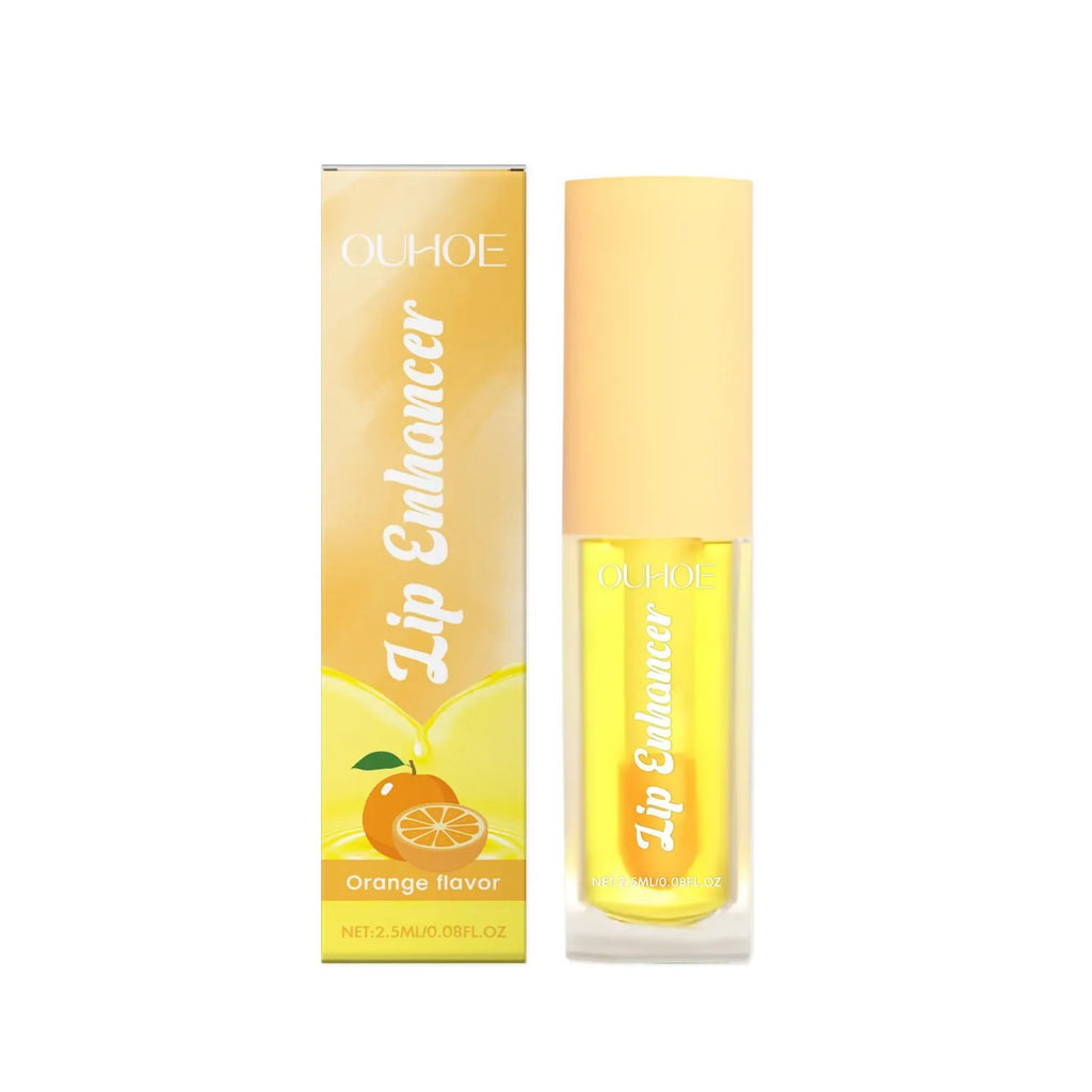 Green Apple flavour moisturizing lip oil bottle with grape seed oil and ceramide ingredient detail