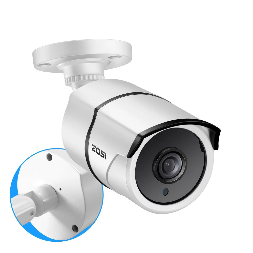 ZOSI 5MP POE security camera system with four outdoor cameras and NVR unit