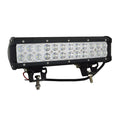 72W double row LED work light bar, black aluminium housing, for off-road vehicle roof or grille, IP67 waterproof, 6000-6500K