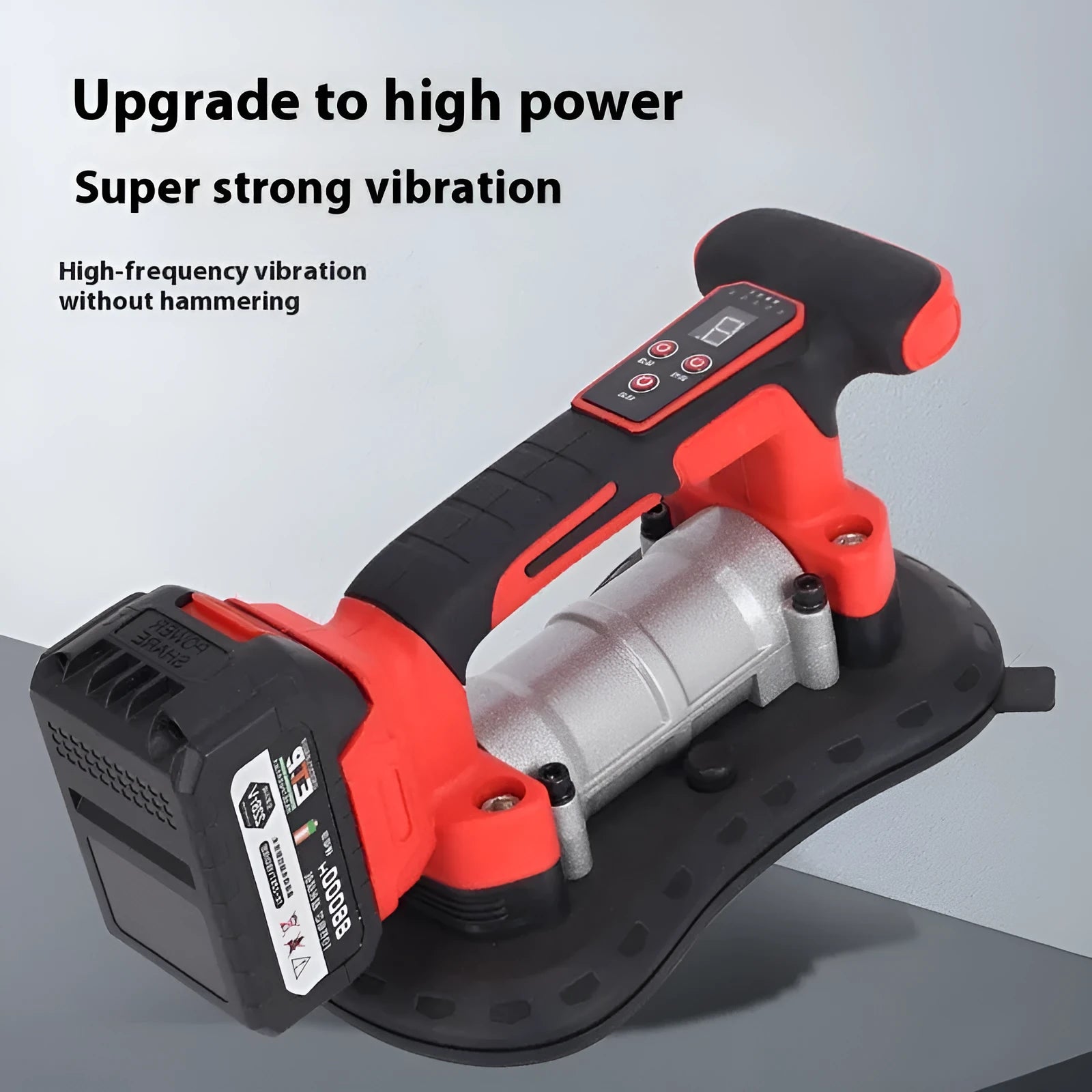 21V battery-powered tile laying machine with suction pad, suitable for large tiles up to 200cm.