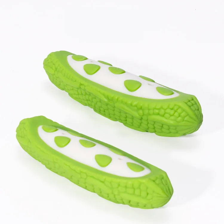 Meat-scented simulation dog toy in green, bite-resistant for large dogs, with gnawing texture