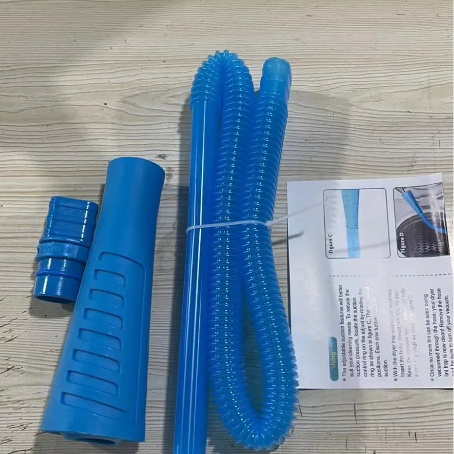 Blue 114cm plastic suction pipe with round head nozzle for vacuum cleaner appliance cleaning