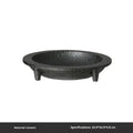 New Chinese style cement fruit plate in large size 32.4 cm wide on a table for home decoration
