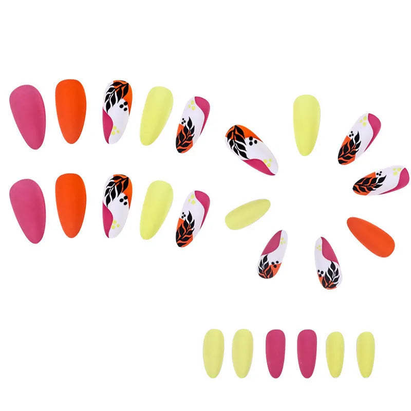 Wear Armour medium almond frosted nail stickers in four pattern designs