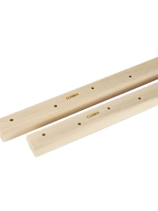 Set of three solid wooden grip training fingerboards in different lengths: 12cm, 40cm, and 50cm