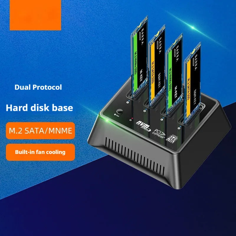 Aluminium M2 Dual Protocol SSD base measuring 90×78×34mm with K30174P2 colour option
