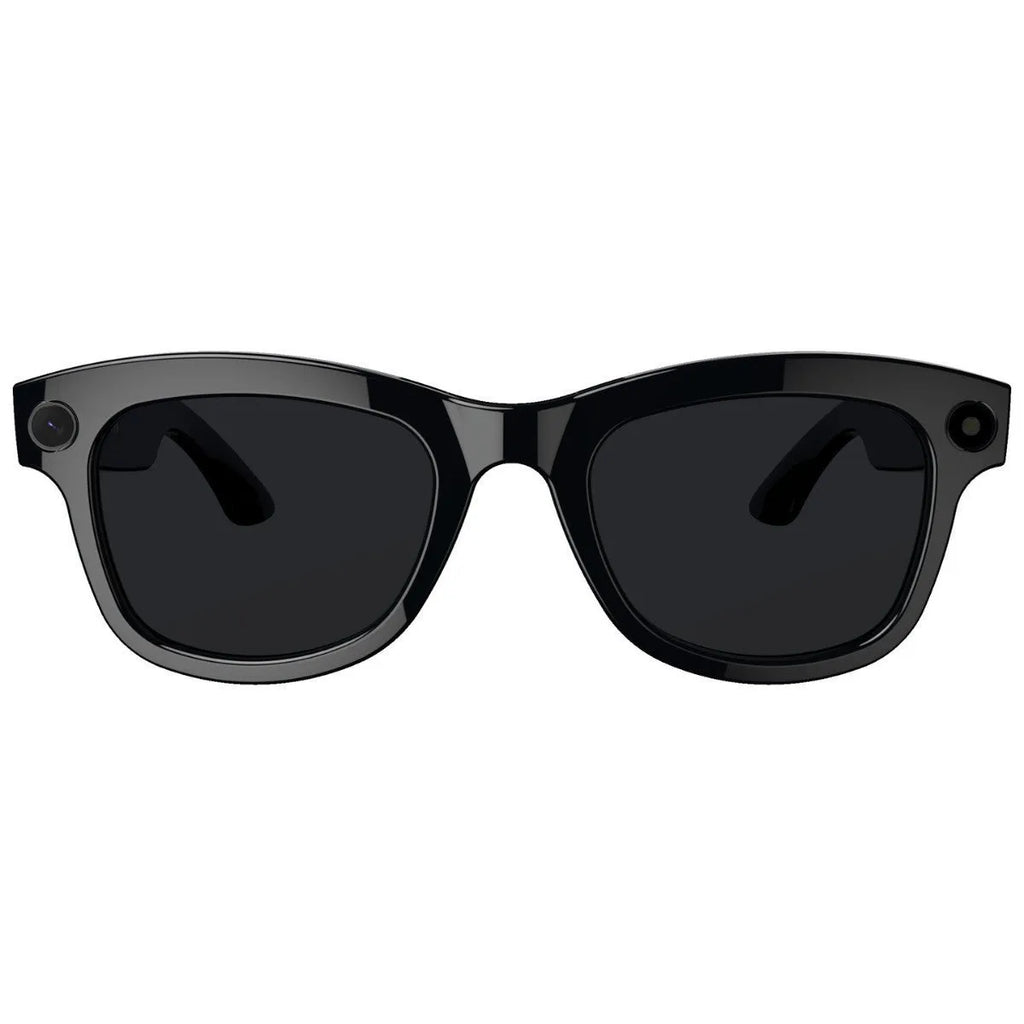 M01 HD camera AI translation intelligent video glasses with black lenses, PC ABS frame, button controls
